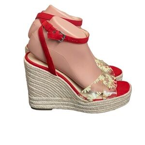 Jessica Simpson Semie Floral
Jelly Strap Espadrille Wedge
Sandal Womens 7M Red